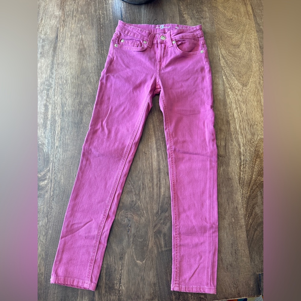 7 For All Mankind The Skinny Pink Jeans -girls size 7 -C
